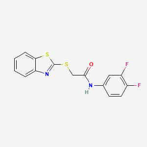 molecular formula C15H10F2N2OS2 B5690940 2-(1,3-benzothiazol-2-ylthio)-N-(3,4-difluorophenyl)acetamide 