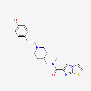molecular formula C22H28N4O2S B5690951 N-({1-[2-(4-methoxyphenyl)ethyl]-4-piperidinyl}methyl)-N-methylimidazo[2,1-b][1,3]thiazole-6-carboxamide 