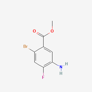 molecular formula C8H7BrFNO2 B569096 5-氨基-2-溴-4-氟苯甲酸甲酯 CAS No. 1036389-86-2