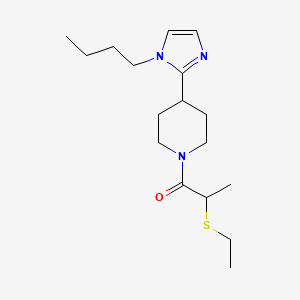 molecular formula C17H29N3OS B5690973 4-(1-butyl-1H-imidazol-2-yl)-1-[2-(ethylthio)propanoyl]piperidine 