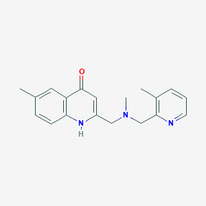 molecular formula C19H21N3O B5690974 6-methyl-2-({methyl[(3-methylpyridin-2-yl)methyl]amino}methyl)quinolin-4-ol 
