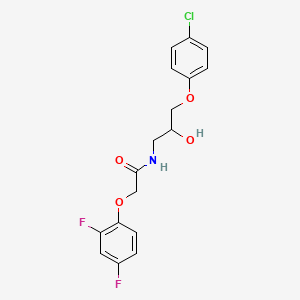 molecular formula C17H16ClF2NO4 B5690975 N-[3-(4-chlorophenoxy)-2-hydroxypropyl]-2-(2,4-difluorophenoxy)acetamide 
