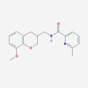 molecular formula C18H20N2O3 B5690990 N-[(8-methoxy-3,4-dihydro-2H-chromen-3-yl)methyl]-6-methylpyridine-2-carboxamide 