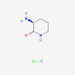 molecular formula C5H11ClN2O B569101 (S)-3-aminopiperidin-2-one hydrochloride CAS No. 42538-31-8