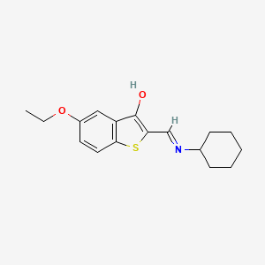 molecular formula C17H21NO2S B5691025 2-[(cyclohexylamino)methylene]-5-ethoxy-1-benzothiophen-3(2H)-one 