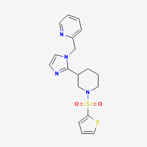 molecular formula C18H20N4O2S2 B5691059 2-({2-[1-(2-thienylsulfonyl)piperidin-3-yl]-1H-imidazol-1-yl}methyl)pyridine 