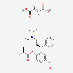 (E)-but-2-enedioic acid;[2-[(1S)-3-[di(propan-2-yl)amino]-1-phenylpropyl]-4-(hydroxymethyl)phenyl] 2-methylpropanoate