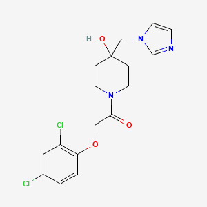 molecular formula C17H19Cl2N3O3 B5691061 1-[(2,4-dichlorophenoxy)acetyl]-4-(1H-imidazol-1-ylmethyl)-4-piperidinol 