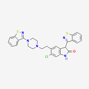 molecular formula C28H24ClN5OS2 B569108 3-(1,2-Benzisothiazolyl) ziprasidone CAS No. 1159977-04-4