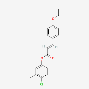 molecular formula C18H17ClO3 B5691095 4-chloro-3-methylphenyl 3-(4-ethoxyphenyl)acrylate 