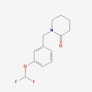 molecular formula C13H15F2NO2 B5691109 1-[3-(difluoromethoxy)benzyl]piperidin-2-one 