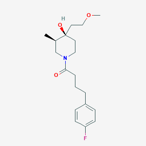 molecular formula C19H28FNO3 B5691112 (3R*,4R*)-1-[4-(4-fluorophenyl)butanoyl]-4-(2-methoxyethyl)-3-methyl-4-piperidinol 