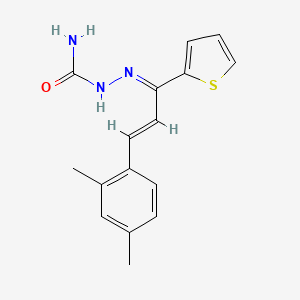 molecular formula C16H17N3OS B5691115 3-(2,4-dimethylphenyl)-1-(2-thienyl)-2-propen-1-one semicarbazone 