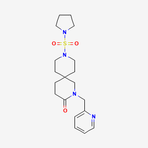 2-(pyridin-2-ylmethyl)-9-(pyrrolidin-1-ylsulfonyl)-2,9-diazaspiro[5.5]undecan-3-one