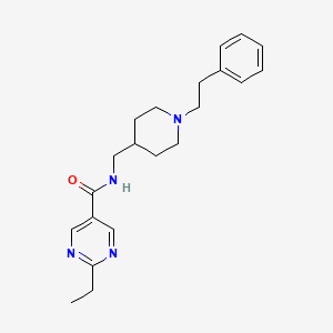 2-ethyl-N-{[1-(2-phenylethyl)-4-piperidinyl]methyl}-5-pyrimidinecarboxamide