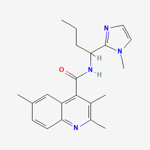 molecular formula C21H26N4O B5691243 2,3,6-trimethyl-N-[1-(1-methyl-1H-imidazol-2-yl)butyl]-4-quinolinecarboxamide 