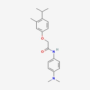 molecular formula C20H26N2O2 B5691294 N-[4-(dimethylamino)phenyl]-2-(4-isopropyl-3-methylphenoxy)acetamide 