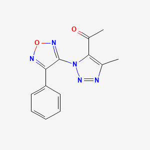 1-[4-methyl-1-(4-phenyl-1,2,5-oxadiazol-3-yl)-1H-1,2,3-triazol-5-yl]ethanone