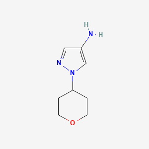 molecular formula C8H13N3O B569131 1-(四氢-2H-吡喃-4-基)-1H-吡唑-4-胺 CAS No. 1190380-49-4