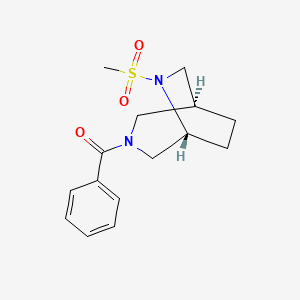 molecular formula C15H20N2O3S B5691318 (1S*,5R*)-3-benzoyl-6-(methylsulfonyl)-3,6-diazabicyclo[3.2.2]nonane 