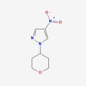 molecular formula C8H11N3O3 B569132 4-nitro-1-(tetrahydro-2H-pyran-4-yl)-1H-pyrazole CAS No. 1190380-50-7