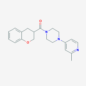 molecular formula C20H23N3O2 B5691326 1-(3,4-dihydro-2H-chromen-3-ylcarbonyl)-4-(2-methylpyridin-4-yl)piperazine 