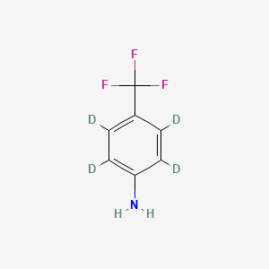 molecular formula C7H6F3N B569133 2,3,5,6-Tetradeuterio-4-(trifluoromethyl)aniline CAS No. 1219795-48-8