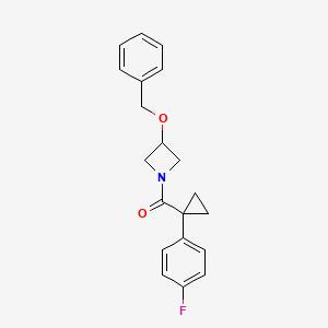 molecular formula C20H20FNO2 B5691360 3-(benzyloxy)-1-{[1-(4-fluorophenyl)cyclopropyl]carbonyl}azetidine 
