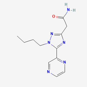 molecular formula C12H16N6O B5691367 2-(1-butyl-5-pyrazin-2-yl-1H-1,2,4-triazol-3-yl)acetamide 