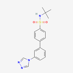 molecular formula C18H20N4O2S B5691372 N-(tert-butyl)-3'-(4H-1,2,4-triazol-4-yl)biphenyl-4-sulfonamide 