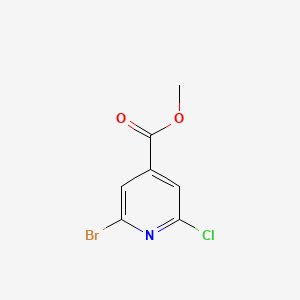 molecular formula C7H5BrClNO2 B569138 Methyl 2-bromo-6-chloroisonicotinate CAS No. 1206250-22-7