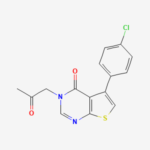 molecular formula C15H11ClN2O2S B5691385 5-(4-chlorophenyl)-3-(2-oxopropyl)thieno[2,3-d]pyrimidin-4(3H)-one 