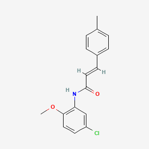 molecular formula C17H16ClNO2 B5691395 N-(5-chloro-2-methoxyphenyl)-3-(4-methylphenyl)acrylamide 