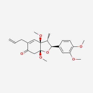 molecular formula C22H28O6 B569140 Piperenone CAS No. 57625-31-7