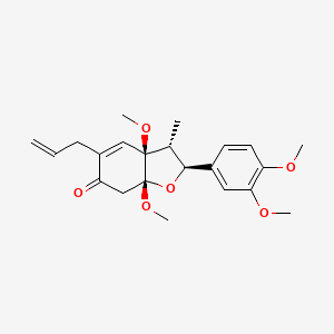 molecular formula C22H28O6 B569140 胡椒酮 CAS No. 57625-31-7