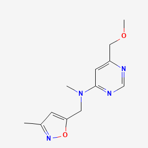 molecular formula C12H16N4O2 B5691407 6-(methoxymethyl)-N-methyl-N-[(3-methylisoxazol-5-yl)methyl]pyrimidin-4-amine 