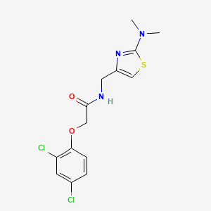 molecular formula C14H15Cl2N3O2S B5691413 2-(2,4-dichlorophenoxy)-N-{[2-(dimethylamino)-1,3-thiazol-4-yl]methyl}acetamide 