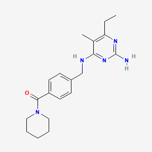 molecular formula C20H27N5O B5691419 6-ethyl-5-methyl-N~4~-[4-(piperidin-1-ylcarbonyl)benzyl]pyrimidine-2,4-diamine 