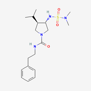 (3S*,4R*)-3-{[(dimethylamino)sulfonyl]amino}-4-isopropyl-N-(2-phenylethyl)pyrrolidine-1-carboxamide