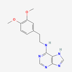 molecular formula C15H17N5O2 B5691460 N-[2-(3,4-dimethoxyphenyl)ethyl]-9H-purin-6-amine 