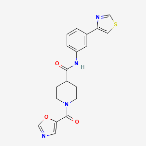 molecular formula C19H18N4O3S B5691466 1-(1,3-oxazol-5-ylcarbonyl)-N-[3-(1,3-thiazol-4-yl)phenyl]piperidine-4-carboxamide 