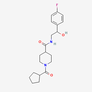 molecular formula C20H27FN2O3 B5691474 1-(cyclopentylcarbonyl)-N-[2-(4-fluorophenyl)-2-hydroxyethyl]-4-piperidinecarboxamide 