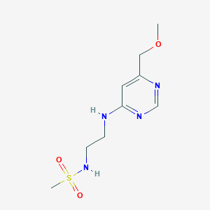 molecular formula C9H16N4O3S B5691479 N-(2-{[6-(methoxymethyl)pyrimidin-4-yl]amino}ethyl)methanesulfonamide 