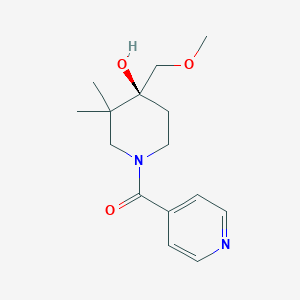 molecular formula C15H22N2O3 B5691484 (4S)-1-isonicotinoyl-4-(methoxymethyl)-3,3-dimethyl-4-piperidinol 
