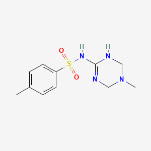 molecular formula C11H16N4O2S B5691512 4-methyl-N-(5-methyl-1,3,5-triazinan-2-ylidene)benzenesulfonamide 