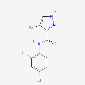 molecular formula C11H8BrCl2N3O B5691516 4-bromo-N-(2,4-dichlorophenyl)-1-methyl-1H-pyrazole-3-carboxamide 