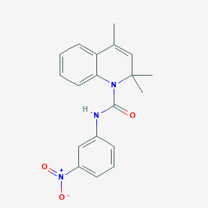 molecular formula C19H19N3O3 B5691525 2,2,4-trimethyl-N-(3-nitrophenyl)-1(2H)-quinolinecarboxamide 