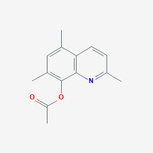 molecular formula C14H15NO2 B5691543 2,5,7-trimethyl-8-quinolinyl acetate 