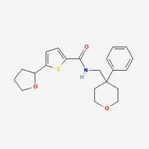 molecular formula C21H25NO3S B5691550 N-[(4-phenyltetrahydro-2H-pyran-4-yl)methyl]-5-(tetrahydro-2-furanyl)-2-thiophenecarboxamide 