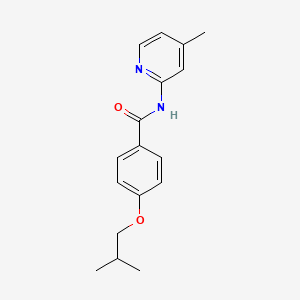 molecular formula C17H20N2O2 B5691562 4-isobutoxy-N-(4-methyl-2-pyridinyl)benzamide 